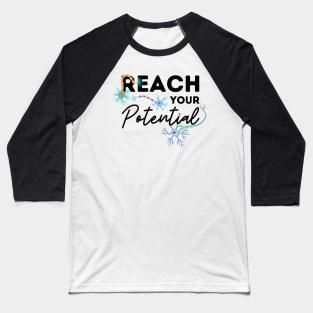 Reach Your Potential Neurons blk Baseball T-Shirt